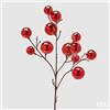 EDG Enzo De Gasperi Decoro Natale PalleMix Ramo X 12 H 53 Cm Red
