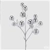 EDG Enzo De Gasperi Decoro Natale PalleMix Ramo X 12 H 53 Cm Light Silver