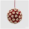 EDG Enzo De Gasperi Addobbo Palla di Natale Elizabeth D 10 Cm Red