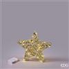 EDG Enzo De Gasperi Decoro Stella Natale Intreccio 30 MicroLed D 30 Cm L 5 Cm Gold