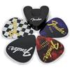 P Pluginz Pluginz Fender, sottobicchieri a forma di plettro per chitarra (set di 4) - sottobicchieri in acrilico nero
