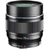 OM SYSTEM M.Zuiko Digital ED 75mm F1.8 - Obiettivo Fisso per MFT, Nero | Lente luminosa per ritratti, compatibile con Olympus OM-D e Panasonic Lumix G, corpo in metallo e autofocus MSC silenzioso