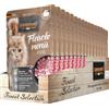 Leonardo Sacchetto salvafreschezza [16x85g Menu di Carne] | Cibo umido senza cereali per gatti | Alimento completo umido in busta monoporzione