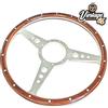 Supalite Cerchio IN Legno Volante Classico Auto 15 " Piatto 9 Foro Stile Vintage