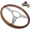 Supalite Classico Auto Steering Wheel Wood Rim 15 " Piatto 9 Fori Stile Vintage Forti
