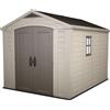Casetta da Giardino con Mensole 256,5x331,5x243 cm Keter Factor 8x11 in Polipropilene Rinforzato Beige