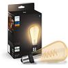Philips Hue White Filament, Lampadina LED Smart Edison, Attacco E27 | Luce bianca calda, Dimmerabile, Stile vintage a filamento, Smart Home, Controllo da app e bluetooth