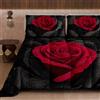 PETTI Artigiani Italiani Trapunta Invernale Matrimoniale 270 × 260 cm | Black Roses, Microfibra Double Face con Stampa Digitale, 300 g/m², Made in Italy