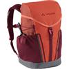 VAUDE Zaino per bambini Puck per ragazzi e ragazze in rosso,comodo zaino da trekking per bambini da 10L,zaino per la scuola con copertura antipioggia e lente d'ingrandimento,ampio spazio di