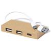 Porta USB Hasgar in cartone riciclato, 2.0, Type-C, 3 porte Personalizzate o neutre