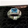 Artik Jewels Anello In Argento Sterling 925 Con Gemma Di Topazio Blu Naturale Per Uomo AJ588