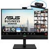 ASUS BE27ACSBK, Monitor Business da 27" IPS WQHD (2560x1440), Nero | Frameless, Webcam FHD, Microfono Ai Noise Canceling, USB-C, Speaker Integrati, Design Ergonomico, Eye Care, Filtro Luce Blu