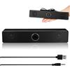 POPETPOP Mini Soundbar per PC, altoparlante USB per monitor e TV | Plug and Play, porta AUX da 3,5 mm, design salvaspazio, suono stereo chiaro, ideale per scrivania e home theatre