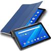 Cadorabo Custodia per tablet compatibile con Lenovo Tab M10 TB-X505F NON per HD, FHD, FHD Plus, Plus, HD2 in BLU SCURO JERSEY - Coperchio protettiva ultra sottile SENZA funzione Auto Wake Up e Stand
