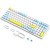 Magic-Refiner Tastiera da gioco MAGIC-REFINER K3MAX, tastiera meccanica con retroilluminazione RGB a 18 colori, cablata. Tastiera Apex Pro TKL con tasti sostituibili, 100 tasti con tastierino numerico, anti-ghosting, imbottitura in schiuma EVA, …