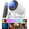 lifesmart Mini proiettore 4K intelligente con Wi-Fi 6 e Bluetooth 5.4, oltre alla correzione automatica della distorsione trapezoidale a 180° e risoluzione Full HD