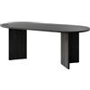 Selsey Tavolo da Pranzo Ovale 90 x 204 cm Ovo Frassino Nero, Legno ingegnerizzato, Portland Ash Black, 204 cm