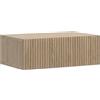 Selsey Comodino Appeso con Cassetto A Lamelle 50 x 17 cm Tavolo Da Notte Rovere Oliato Nolie