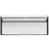 Brabantia Fall Front Portapane, Grande Contenitore da Banco per Pane, Bagel, Panini, Design Salvaspazio con Piano d'Appoggio, Matt Steel