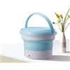 SRHIMEOS Mini Lavatrice, Vasca per bucato Pieghevole, Lavatrice a turbina, Lavatrice Portatile per Bambini per Appartamenti da Viaggio, dormitori, Calzini, Biancheria Intima (Blue)