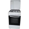 Lar.el Cucina con Forno a Libera Installazione metano o gpl 4 fuochi Grill 50x50 Bianca
