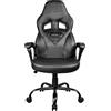 SUBSONIC - Sedia Gaming e Ufficio Superman - Nero | Licenza Ufficiale, Ergonomica, Dondolo, Poggiatesta e Braccioli, Altezza Regolabile, per Adolescenti e Adulti