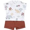 Chicco Bimbo 0-24 Completo con T-Shirt e Pantaloncini Dotata di Una Comoda Apertura sulla Schiena con Bottoncini 261