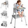COOSEYA 6 in 1 Seggiolone Papa per Neonati e Bambini (Gris classique)