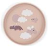 Done by Deer Foodie Happy Clouds Rosa, Ø20 - Piatto di plastica con pratica base antiscivolo - Piatto per bambini in 100% PP di qualità alimentare con TPE antiscivolo