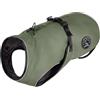 HUNTER Cappotto per cani Uppsala, colore kaki, design 2 in 1 con fodera interna sganciabile, idrorepellente, bordatura riflettente, lato addominale chiuso, vestibilità ottimale, misura 65