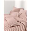 Westwing Collection Copripiumino in flanella a righe Yola - Rosso