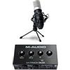 M-Audio M-Track Duo + Marantz Professional MPM-1000 - Scheda Audio e Microfono - Pacchetto Completo per Registrazione, Streaming e Podcast