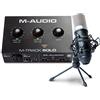 M-Audio M-Track Solo + Marantz Professional MPM-1000 - Interfaccia USB e Microfono - Pacchetto Completo per Registrazione, Streaming e Podcast
