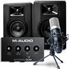 M-Audio M-Track Duo + BX4 + Marantz Professional MPM-1000 - Scheda Audio, Casse Monitor e Microfono - Pacchetto per Registrazione, Streaming e Podcast