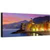 WALLAZZ Quadri Moderni Soggiorno Liguria - Genova, Sanremo, Alassio, Rapallo, Santa Margherita - 100% Made in Italy - Stampa HD su Tela Canvas - Quadro Camera da Letto - Qualità Artigianale - 90x190cm
