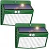 nipify nifipy Luce Solare LED Esterno, 168LED Faretto LED da Esterno con Sensore di Movimento, IP65 Impermeabile Lampada Solare da Esterno, 3 Modos Luci Solari da Giardino, Parete-2 Pezzi/Cornice Bianca