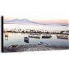 Wallazz Quadro su Tela Campania - Quadri Moderni Soggiorno - Napoli, Salerno, Caserta, Amalfi, Sorrento, Capri - Stampa su Tela - Quadro Moderno Soggiorno 50x150 cm