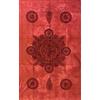 Seamar Telo Copritutto Arredo Singolo Lacy 140 x 220 cm 100% Cotone Telo Mare Copri poltrona Arazzo Batik Indiano (Rosso)