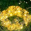 YeahBoom Catena luminosa con api, 300 cm, 30 LED, funzionamento a batteria, per interni ed esterni, decorazione per la cameretta dei bambini, giardino, balcone, matrimonio, festa, Natale, compleanno