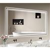 Archaluxe Specchio Bagno Con Luce 120x70 cm - Specchio Da Bagno Led, Anti-appannamento, Dimmerabile, 3 Colori Di Luce, Specchio Led Bagno