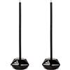 Danilovo Porta Candele per Candele Sottili - Porta Candele da Tavolo in Ceramica - Candelabro Moderno Robusto per Candele Coniche - Portacandele Artigianale - Decorazioni Casa - 2 pz (Nero)