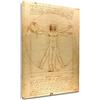 Grafic Quadro L'Uomo Vitruviano Leonardo Da Vinci stampa su tela canvas con o senza telaio - scegli la dimensione che preferisci da - cm 50 a cm 130 di larghezza (CM 36X50, QUADRO CON TELAIO IN LEGNO)