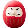 FytStycale Statuetta Giapponese Daruma, Statua Decorativa in Ceramica, Ornamento Creativo Fatto a Mano, Adatta per Feste, Centrotavola, Ufficio, Camera da Letto, Rosso