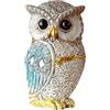 Thaippy Scultura di Gufo in Resina Premium Squisita con Motivi Traforati | Statuette Artistiche per l'Arredo della Casa, Figurine a Tema Animale, Decorazione per Casa/Ufficio/Tavolo, Regalo Grazioso