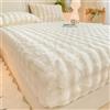 Generic Coprimaterasso Invernale in Morbido Peluche, con Angoli Elasticizzati, Copri Materasso Lavabile, Tasca Profonda, Adatto per materassi da 5-25 cm(White,2*pillowcases)