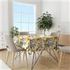 NARCISO Tovaglia 140x180 da 6 Posti in Tessuto 100% Poliestere con Trattamento NO STIRO, Copritavola Rettangolare Cucina, Tovaglie Tavolo Moderno Rettangolari, Copritavolo Fiori