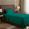 HABITA 33 HOME Set Lenzuola Singole in cotone blend Made in Italy (Verde Ottanio SIN) | Lenzuola matrimoniali, Set letto anallergico, completo di lenzuolo Sopra, Sotto con Angoli e Federe, Made in Italy