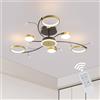 minifair Plafoniera LED Forma Di Fiore Moderna Creativa Lampadario Rotonda Con Telecomando Lampadari Dimmerabile Lampada a soffitto Adatta a Soggiorni Camere da Letto Sale da Pranzo Cucine 6+1teste