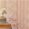 MYSKY HOME Tende in pizzo con fettuccia arricciata, vintage, trasparenti | Set di 2 tende corte per casa di campagna, 160 x 140 cm (altezza x larghezza), con fiori ricamati in pizzo, moderne