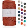 Makromecity Filato per Macramè 2mm x 115m, Poliestere Premium, Filo di Polipropilene per Artigianato, Decorazioni per la Casa, Tovagliette, Borsa a Tracolla, Runner, Cordino per Ciuccio, 20 Colori
